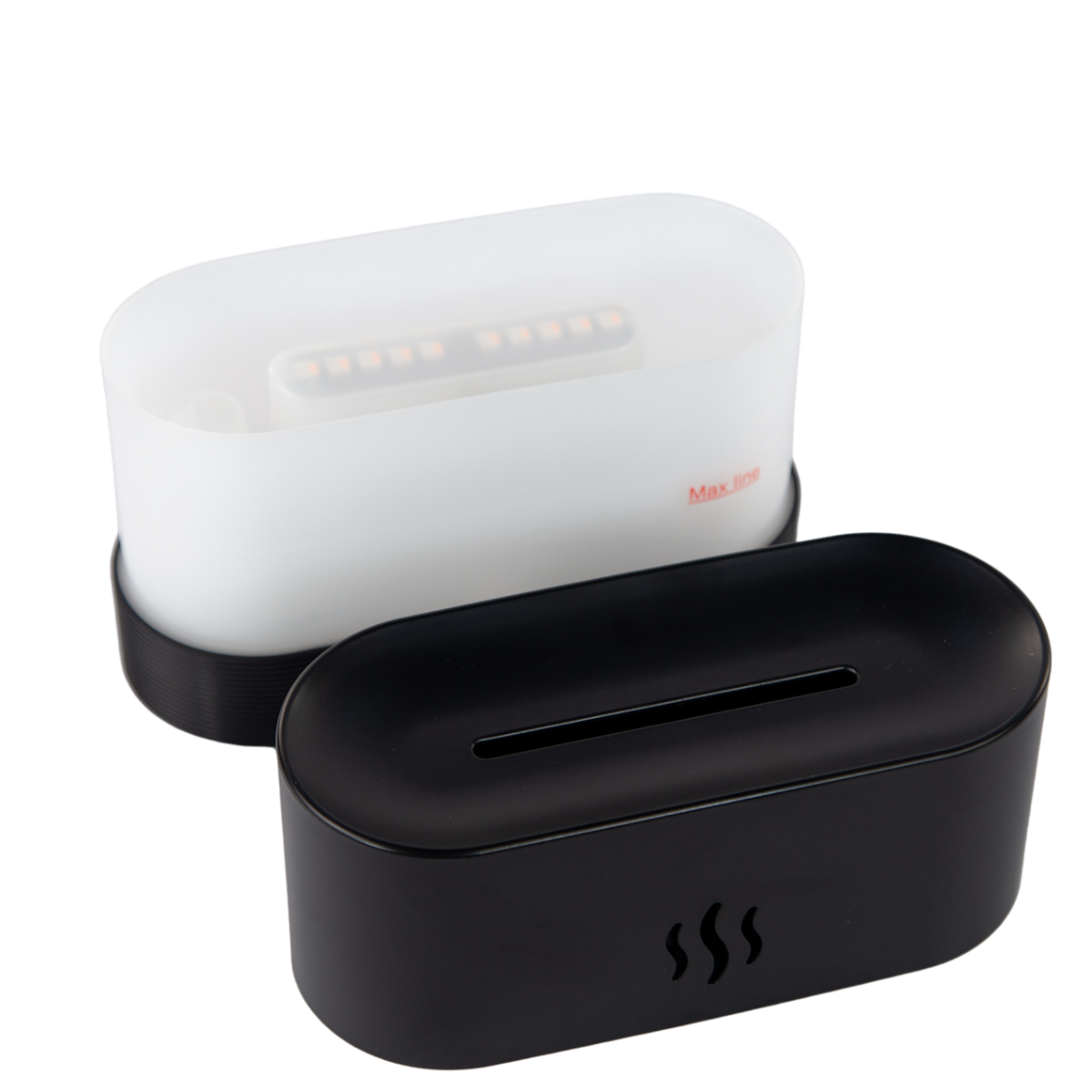 Humidificador con efecto de llamas - Negro