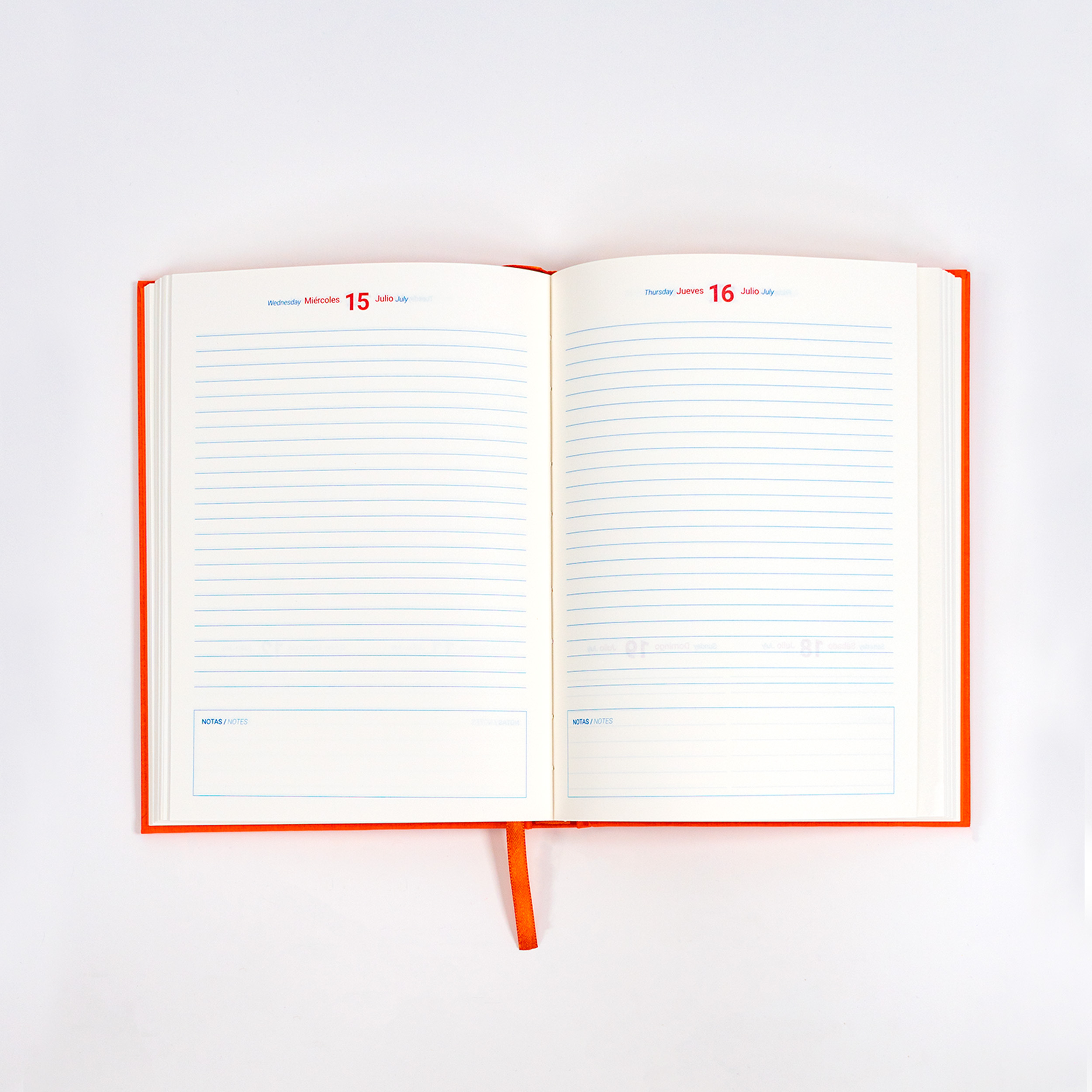 Agenda Clásica India Naranja